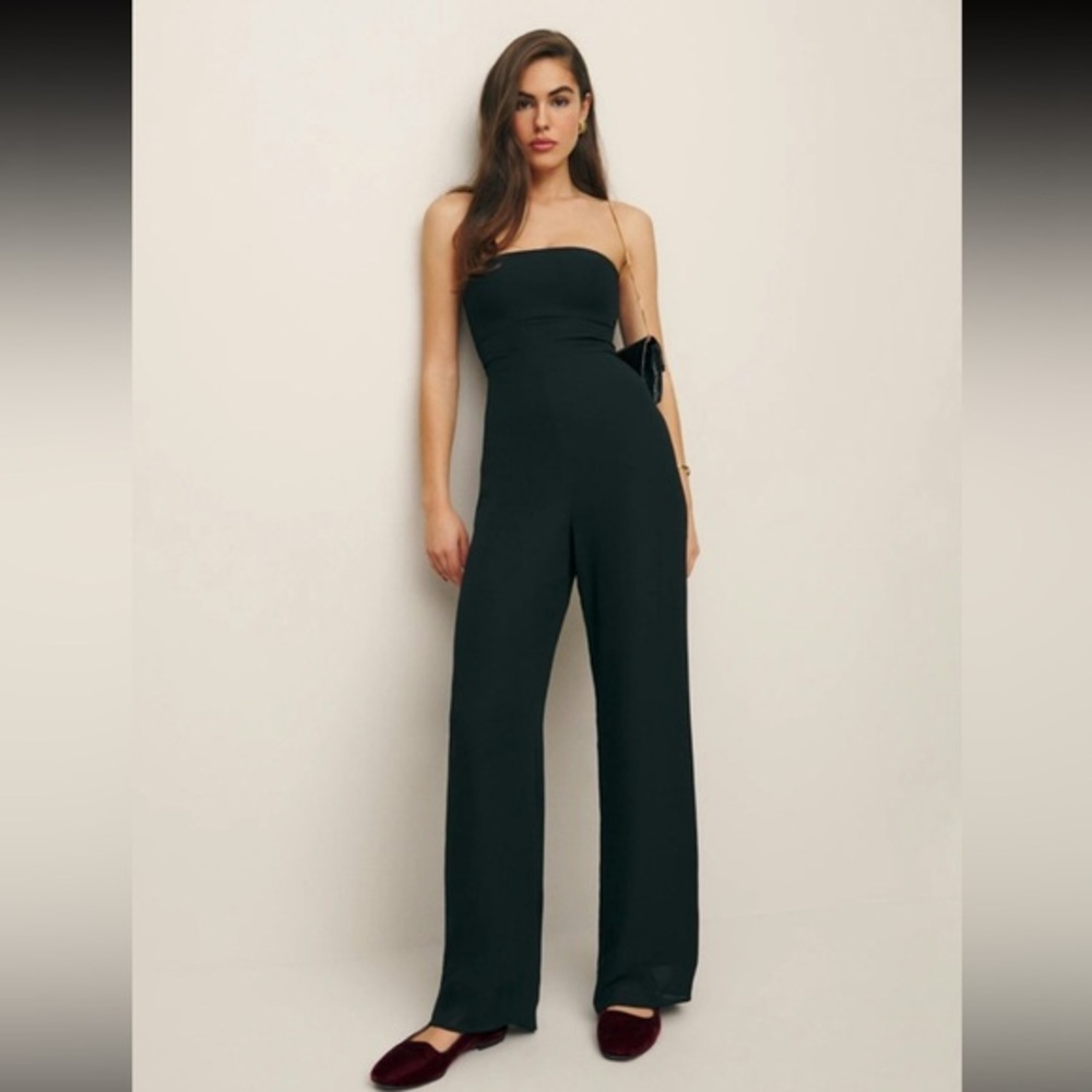 Elegant Black Strapless Jumpsuit